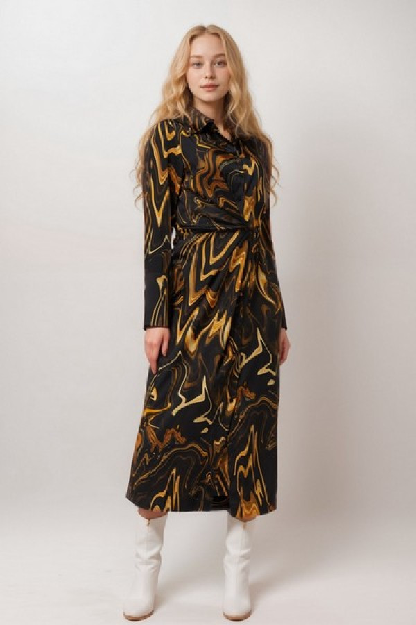Marble Print Dress