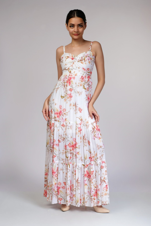 Jasmine Tiered Tie Maxi Dress