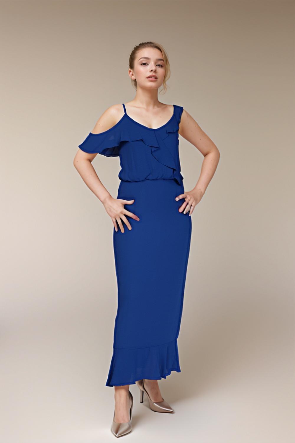 Sabrina Blue Long Dress