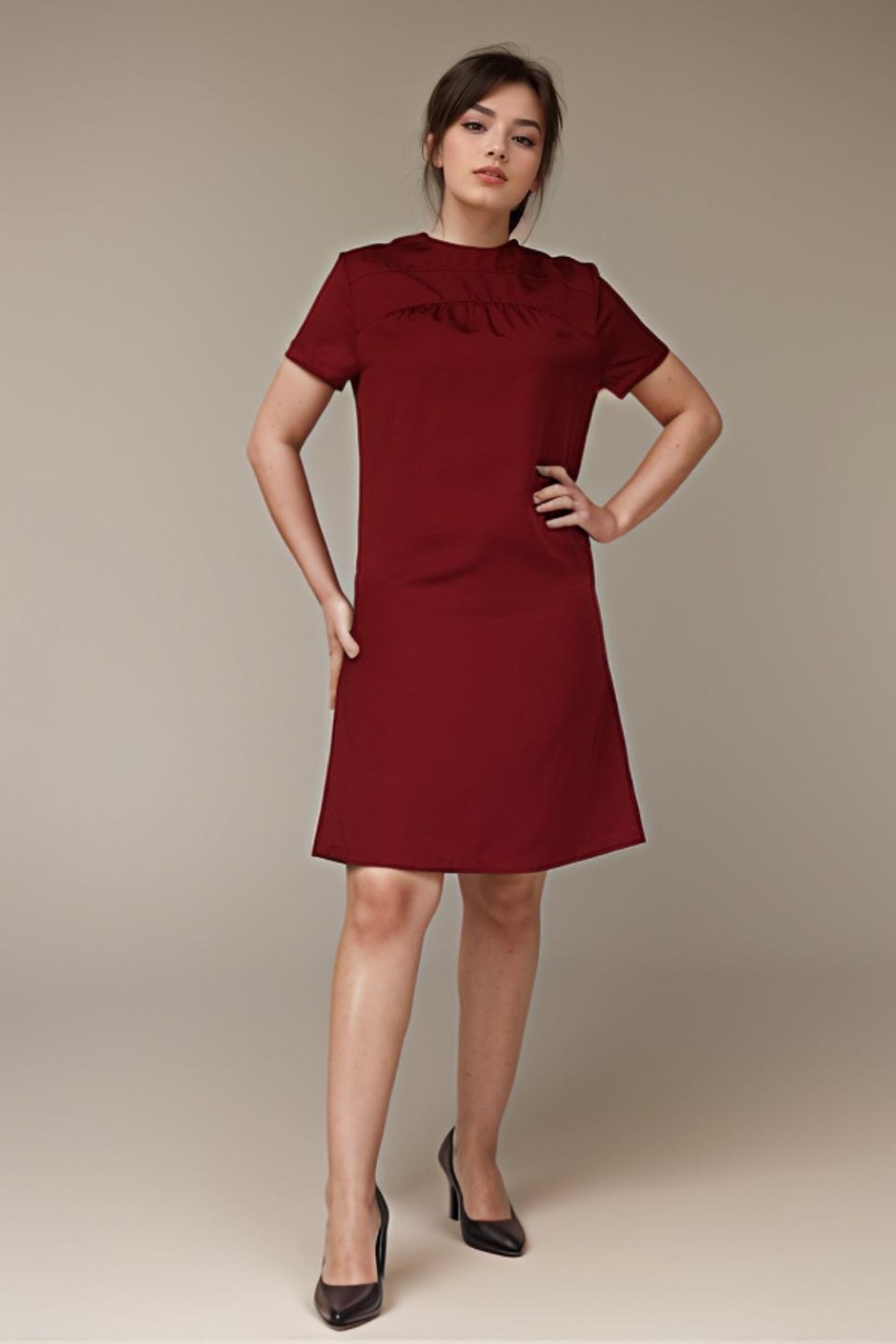 Red Plain Dress