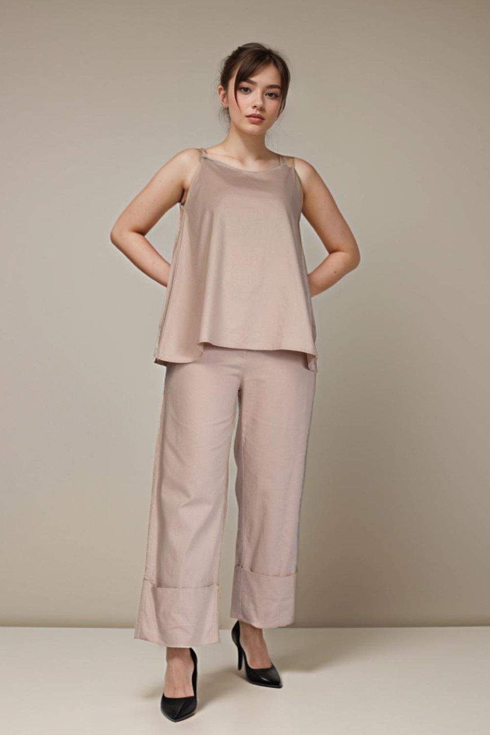 Emmeline Set Cream Top