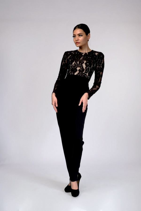 Michele Lace Sleeve Jumpsuit