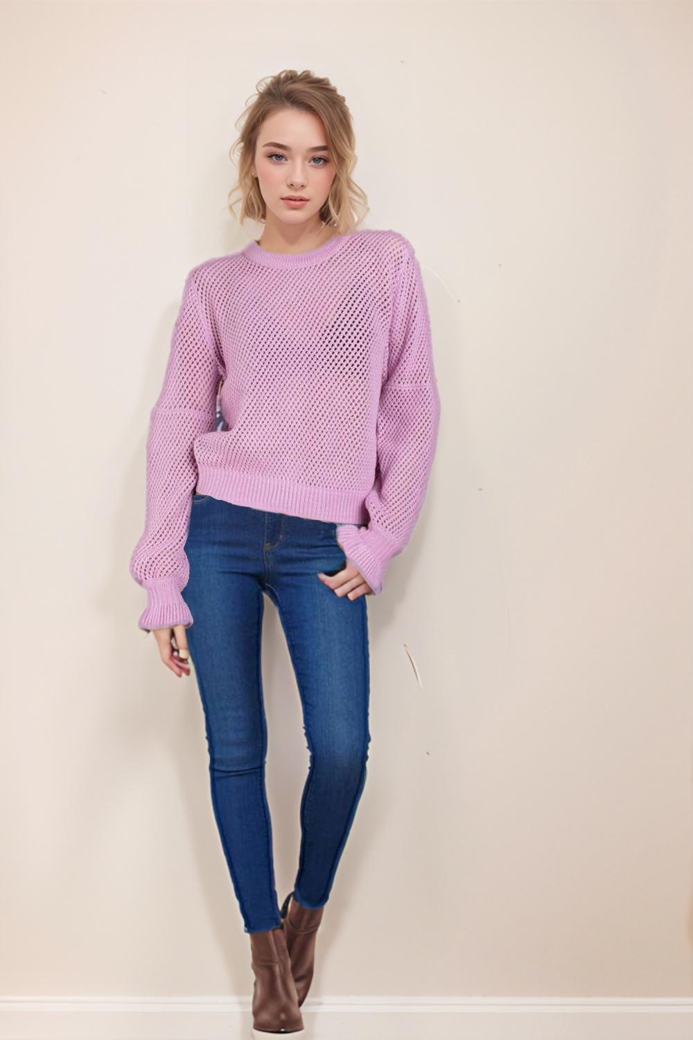 Lilac Pitcher Knit Top