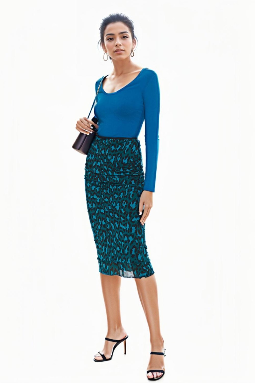 Elaine Leopard-Print Pencil Skirt