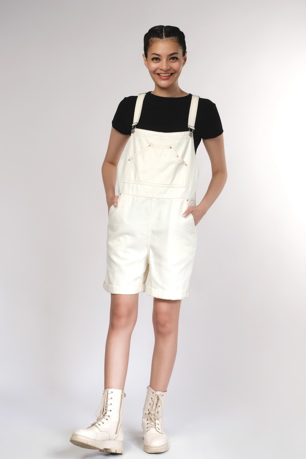 Mango Cotton Short Dungarees