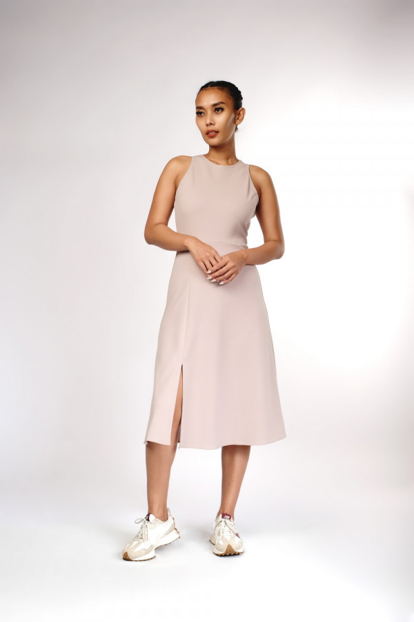 Aylin Classic Front Slit Dress