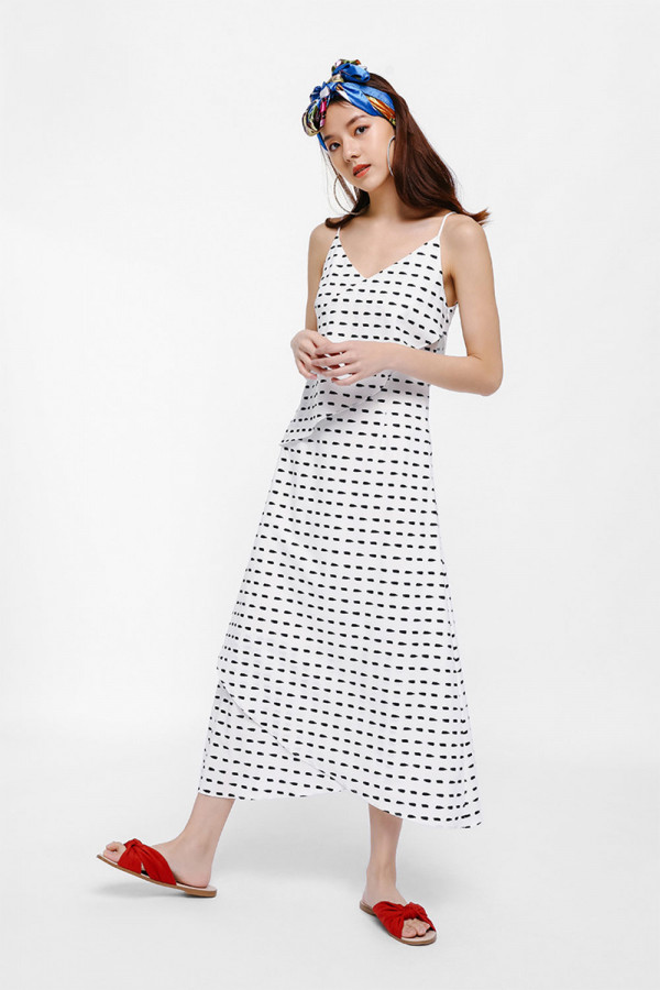 White Etto layered Maxi Dress