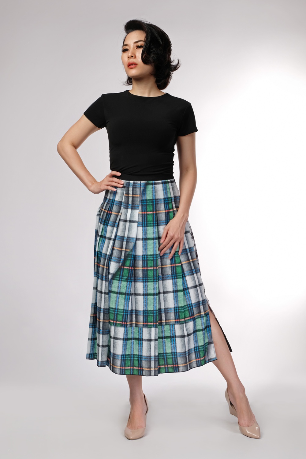 Pleated Square Skirt