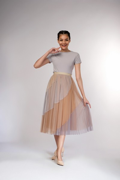 Strip Nude Tulle Skirt