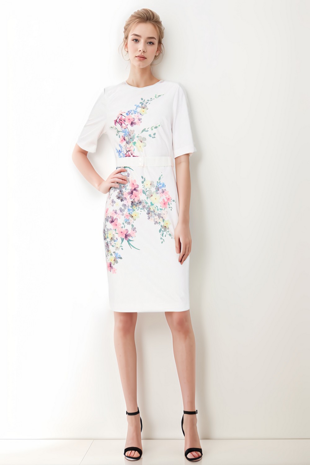 Camlia Floral Jersey Bodycon Dress