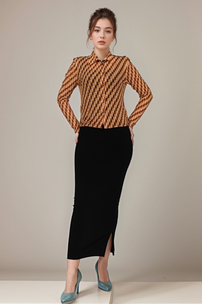 Tulle Printed Top