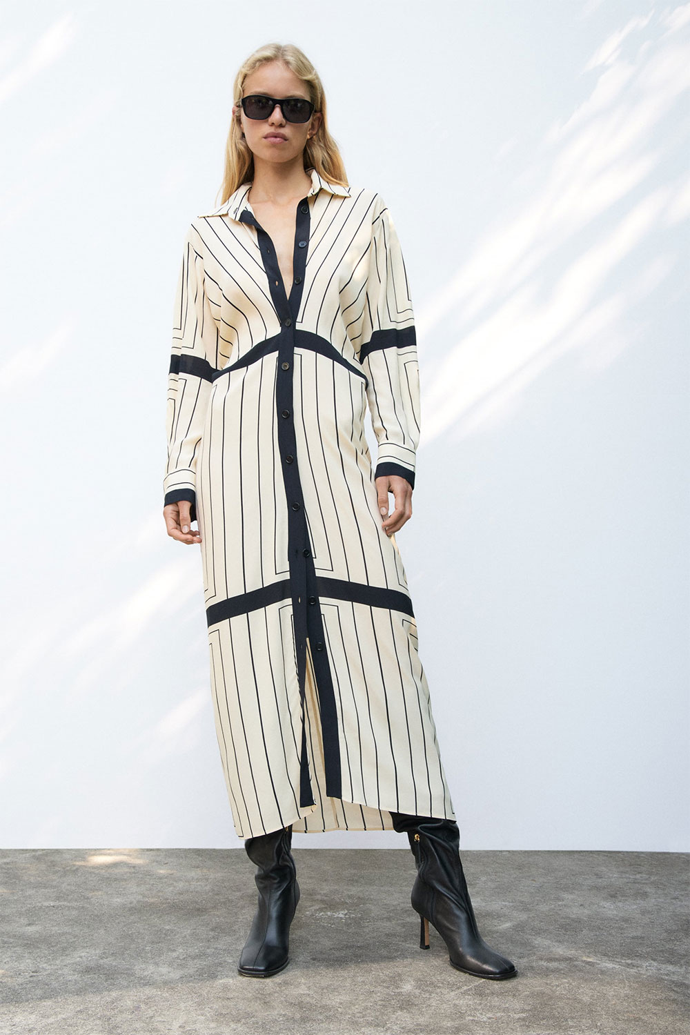 Striped Shirt Dress