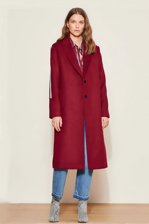 Red Wine Quarter Long Coat