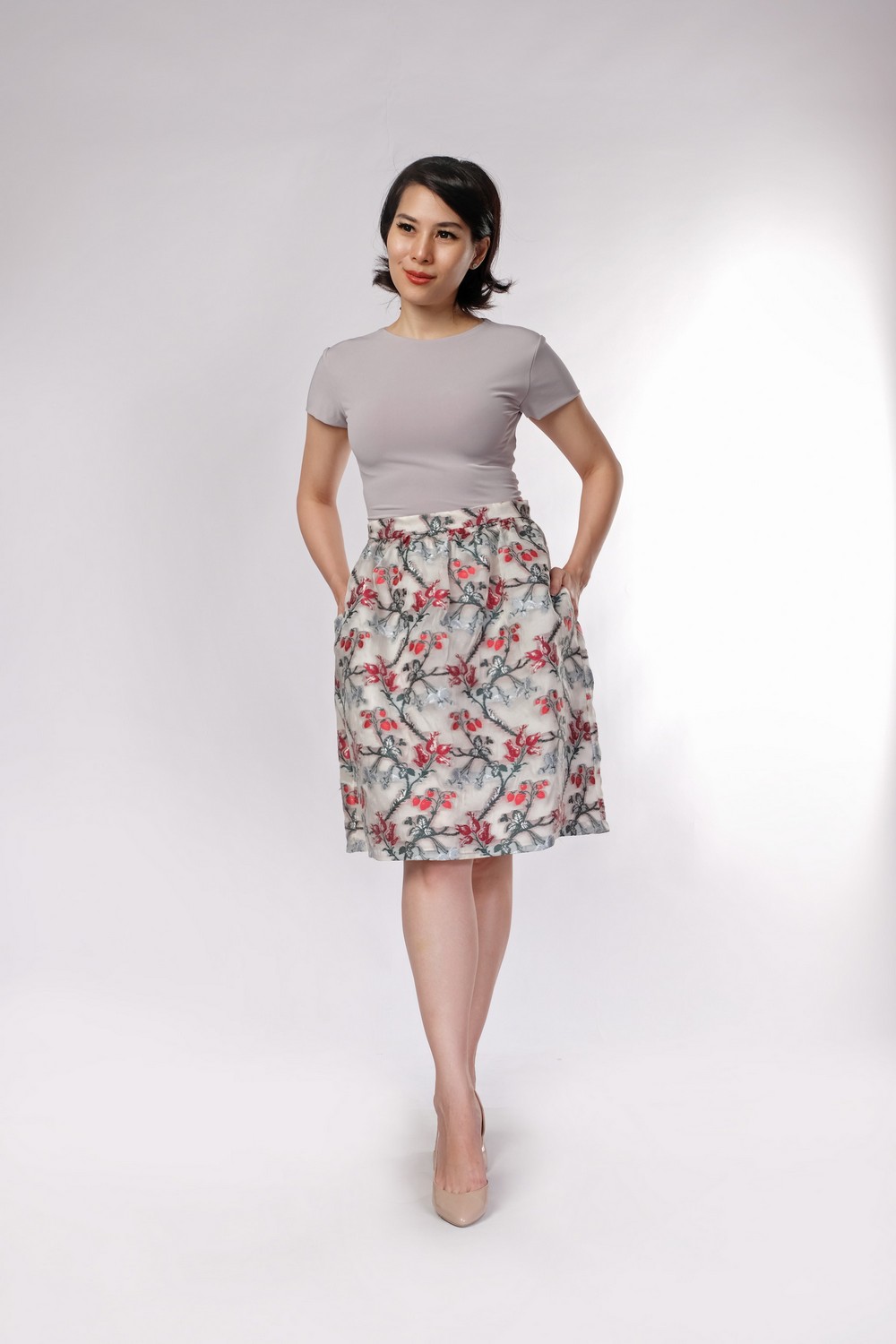 Strawberry Fil Coupe A Line Mini Skirt