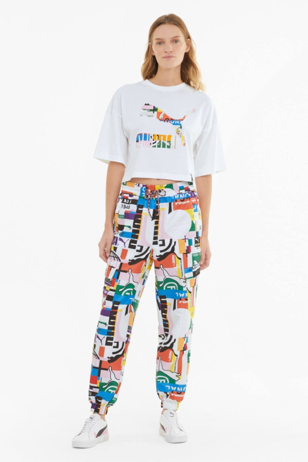 PI AOP Woven Track Pants Puma White