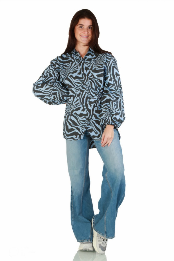 Tiger Print Cotton Poplin Shirt