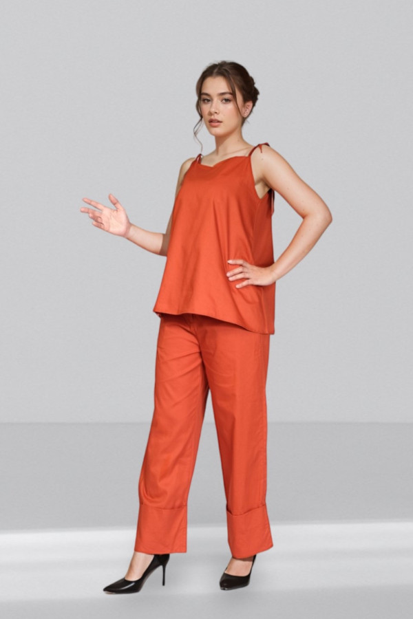 Emmeline Set Orange Pants