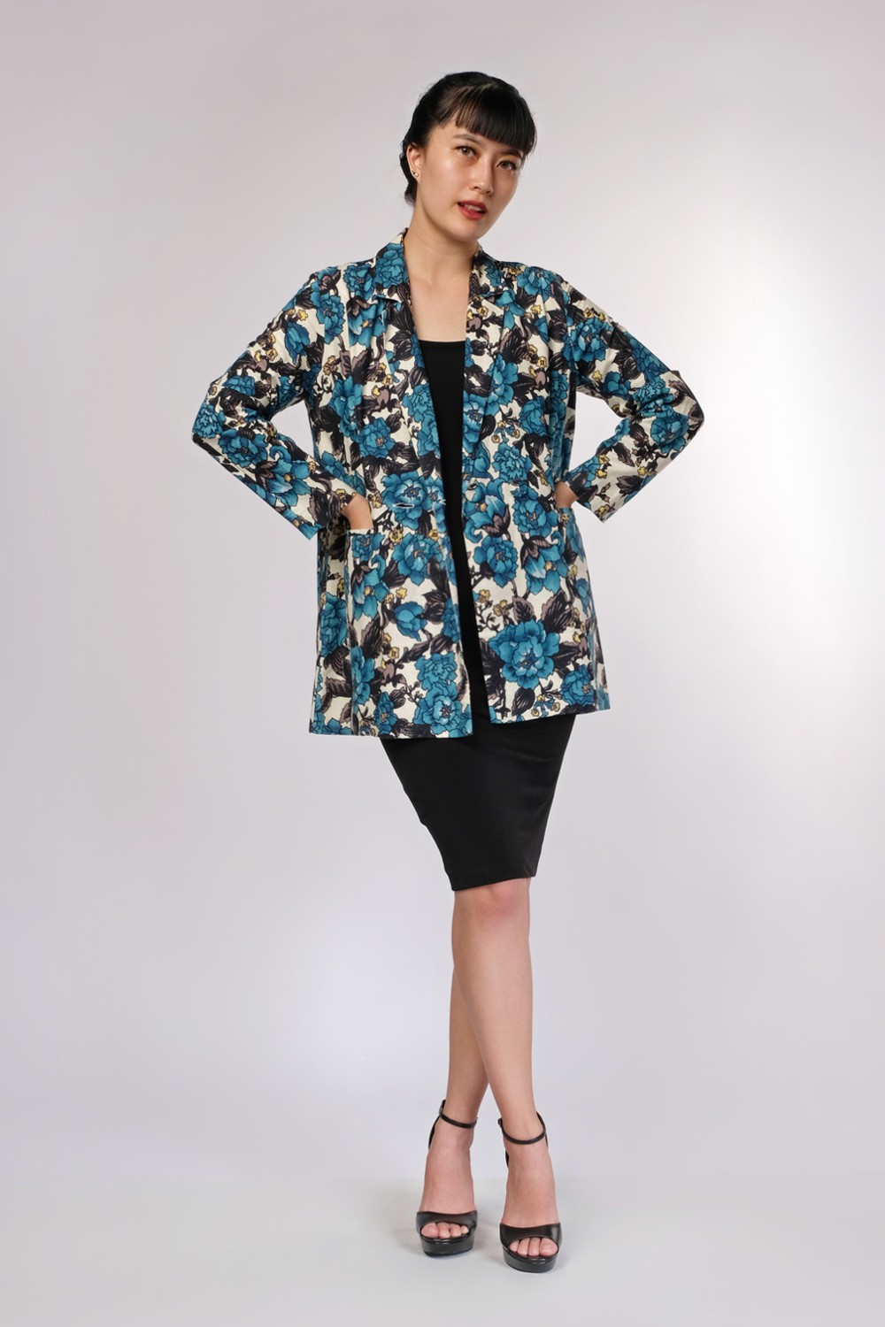 Blue Flowery Blazer