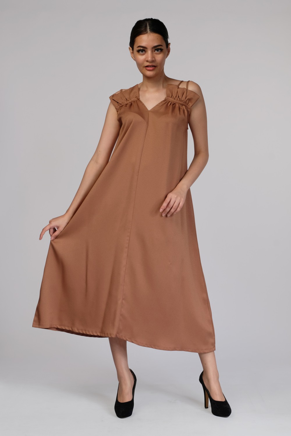 Aurellie Brown Dress