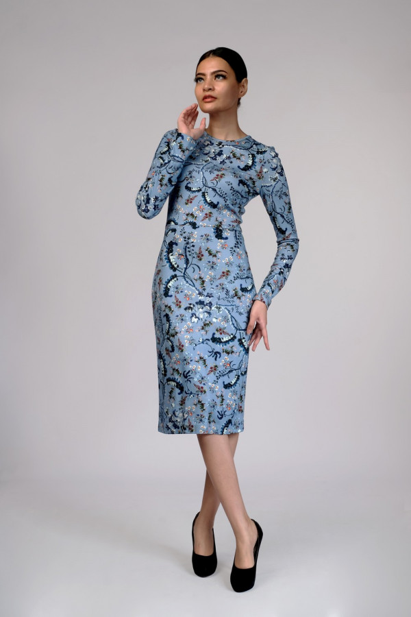 Eileen Dress Paisley Vine Ponte