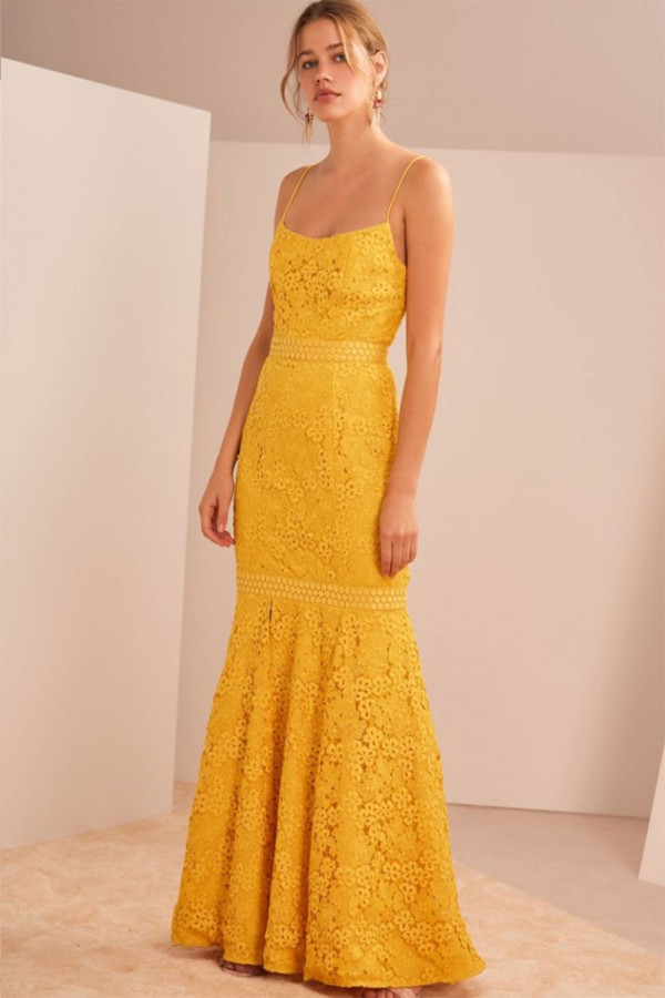 Yellow Utopia Lace Gown