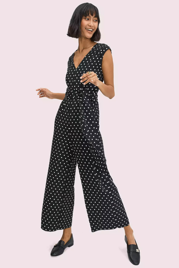 Cropped Belted Polkadot