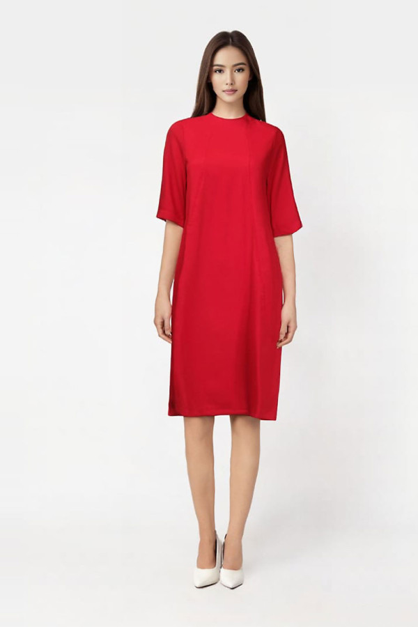 Red Shift Dress