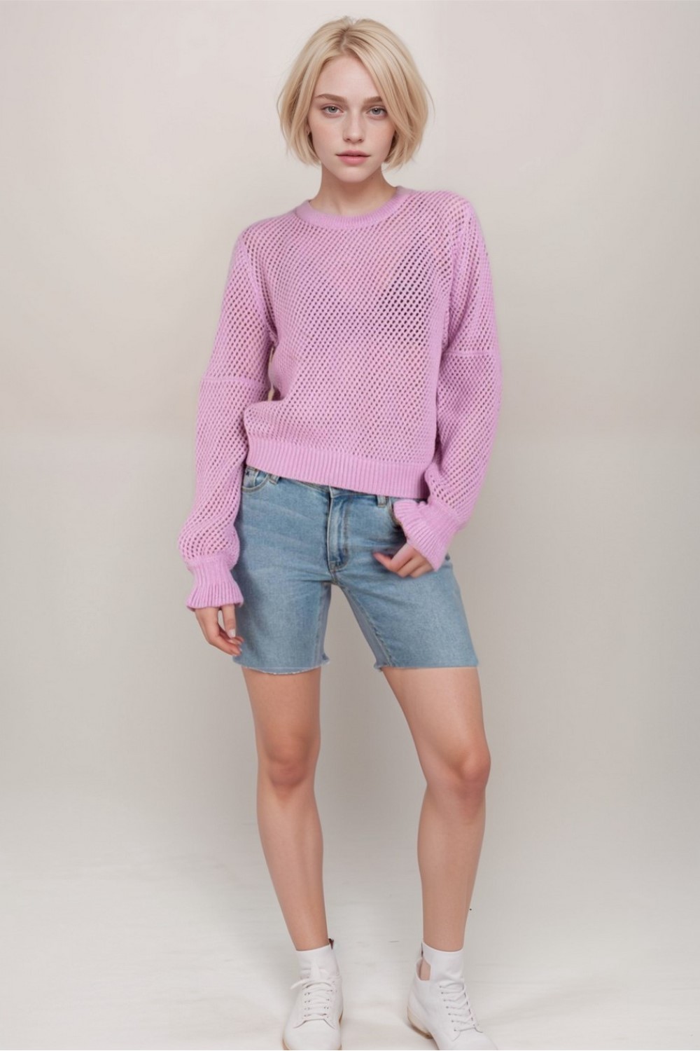 Lilac Pitcher Knit Top