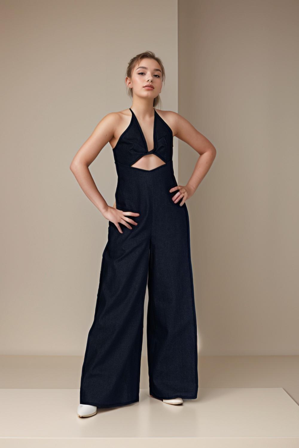 Dusk Bue Diamond Jumpsuit