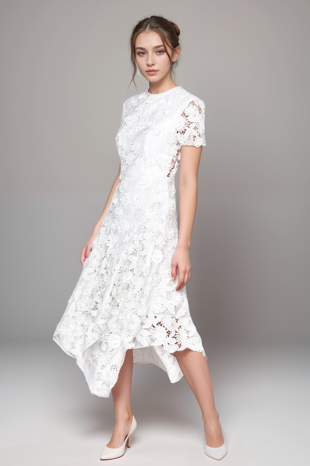 White Garden Party Lace Dress