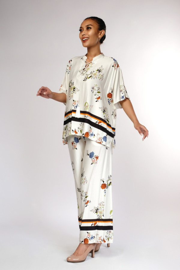 Perlish Short Kaftan Off White