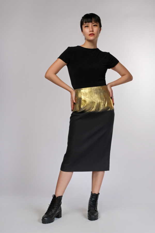 Two Toned pencil Skirt Baby Canvas