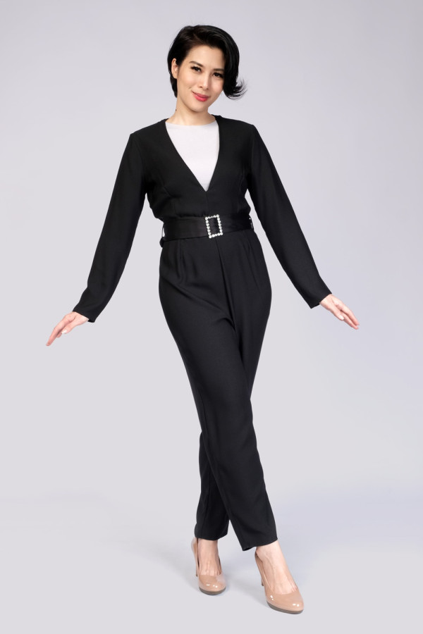 Belted Jumpsuit Black