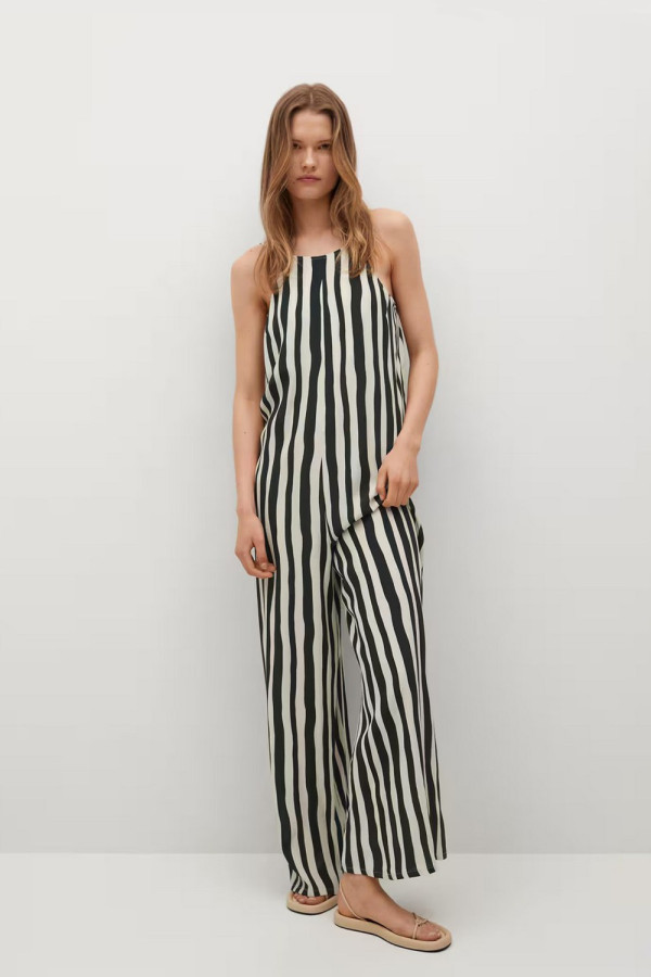 Stripes Sleeveless Jumpsuit