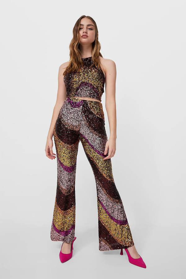 Pullu Palazzo Pantolon Pants