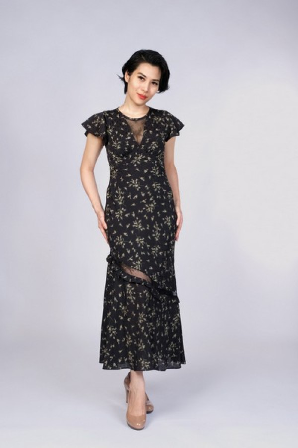 Lara Lace Insert Maxi Dress