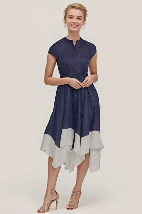 Handkerchief Hem Shirt Dress