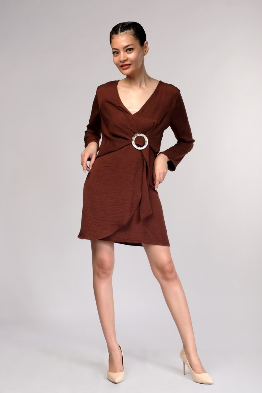 Ring Detail Wrap Dress