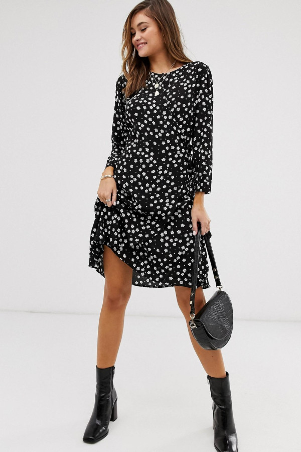 Mini Flower Wrap Dress