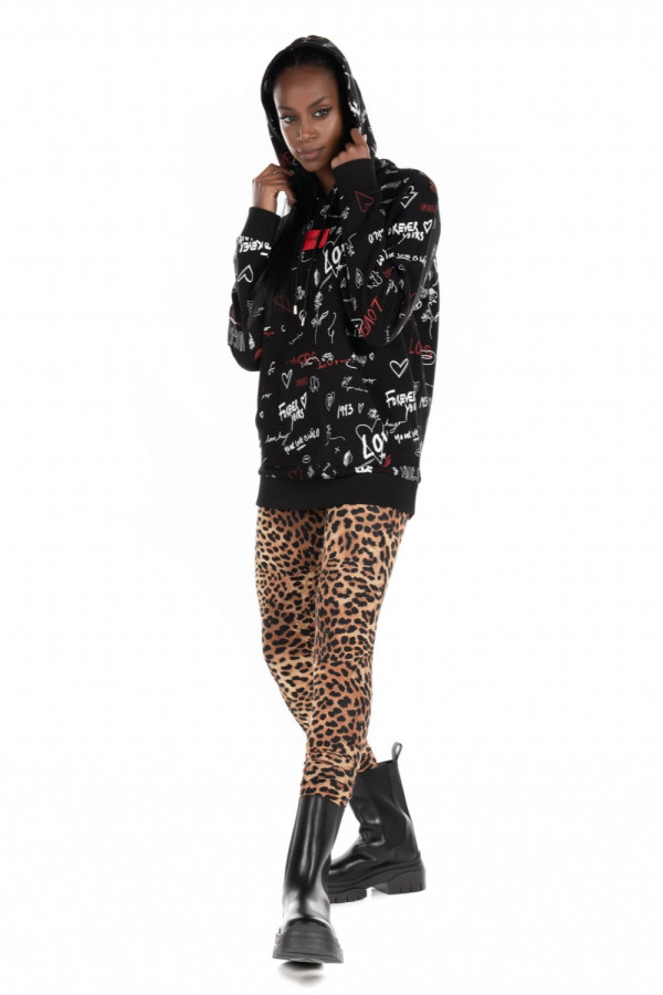 Hugo Hoodie All Over Print Dasara Red Label