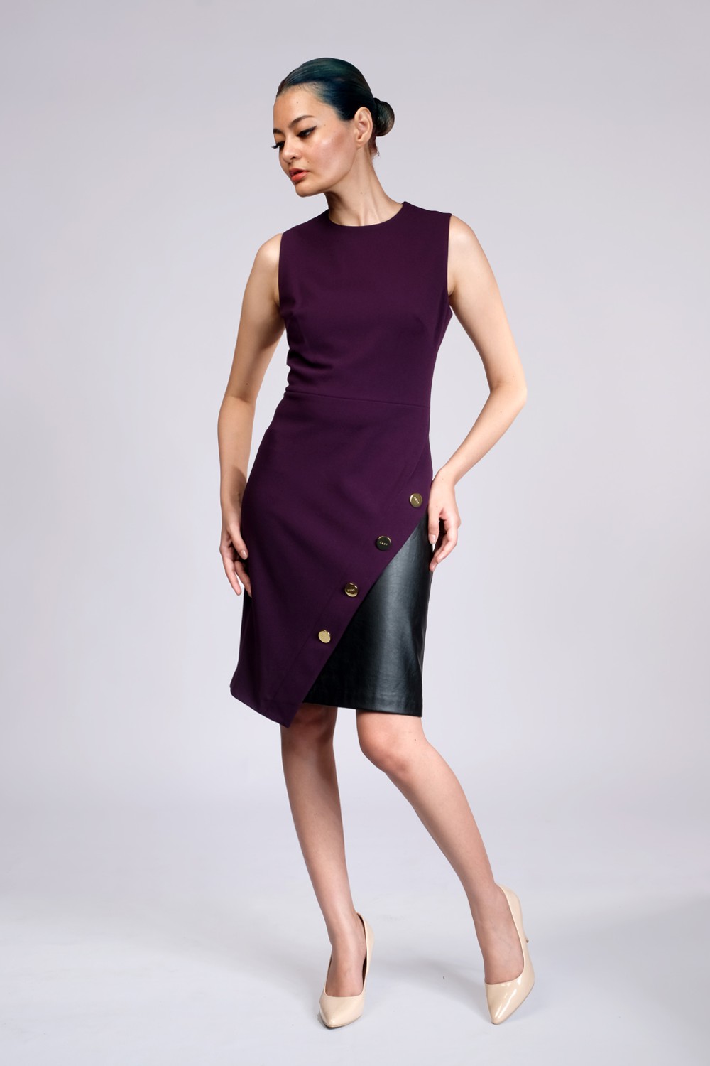 Sheath Aubergine Dress