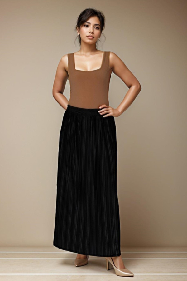 Black Pleated Skirt