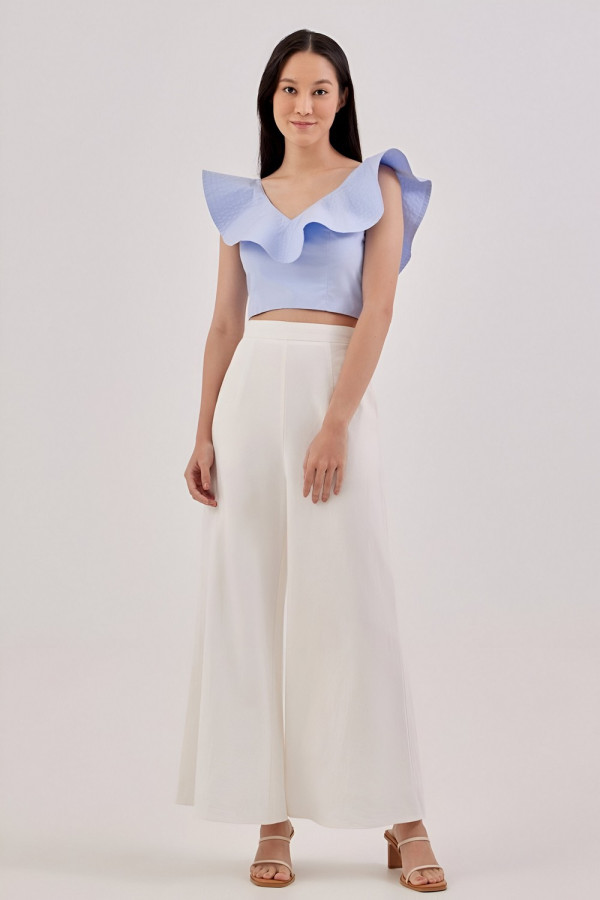 Elliette Ruffle Crop Top