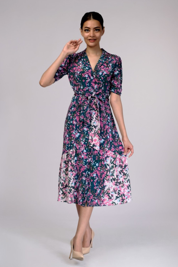 Sparrow Silk Crepe Dechine Midi Dress