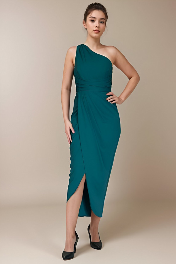 Mandy One Shoulder Storm Dress