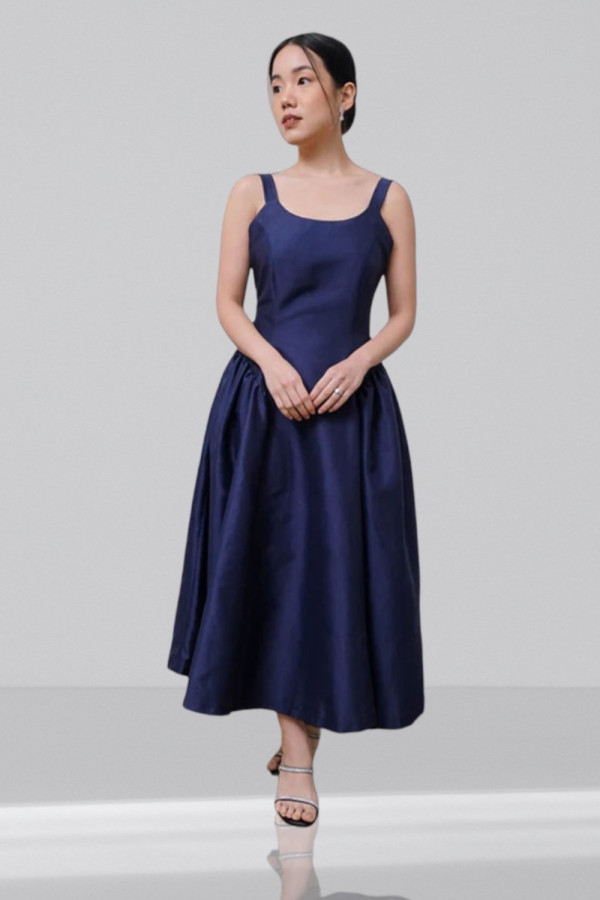 Iris Dress in Navy