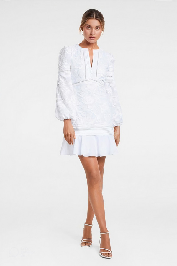 Bonnie Ballon Sleeve Cotton Dress