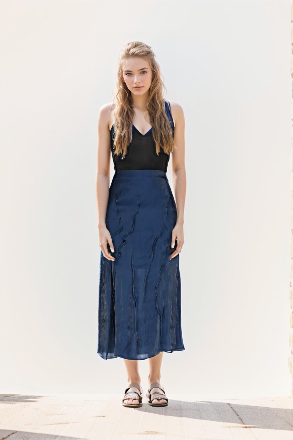 Soft Wave Midi Skirt