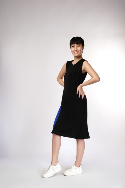 Sleeveless Colorblock Dress
