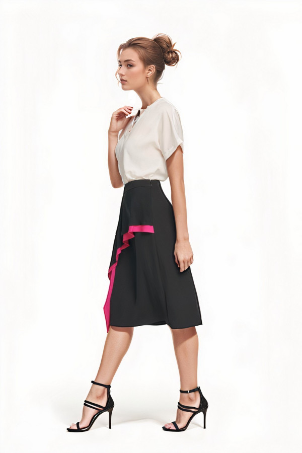 Asymmetric Ruffle Skirt